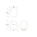 Bespoke Confetti Pink Seat With Gold Hinges - S54GOLD