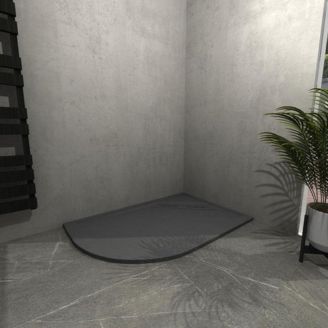 Kudos Connect2 Dedicated Right Hand Offset Curved Shower Tray 1000 x 810mm - Slate Grey - C2T10081CRHSLGR