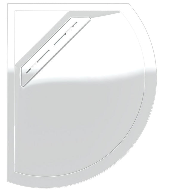 Kudos Connect 2 Left Hand Offset Curved Slip Resistant Shower Tray 1200 x 900mm - White - C2TQ12090LHSR