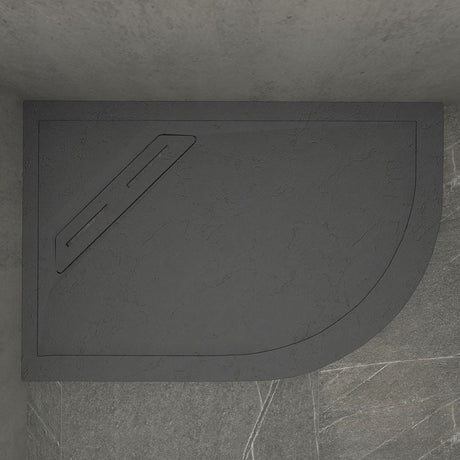 Kudos Connect 2 Left Hand Offset Quadrant Shower Tray 1000 x 900mm - Slate Grey - C2TQ1090LHSLGR