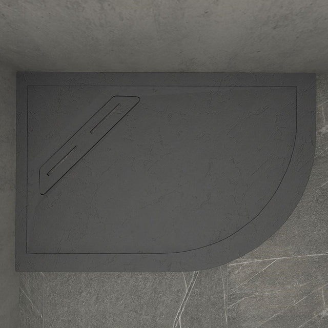 Kudos Connect 2 Left Hand Offset Quadrant Shower Tray 1000 x 900mm - Slate Grey - C2TQ1090LHSLGR