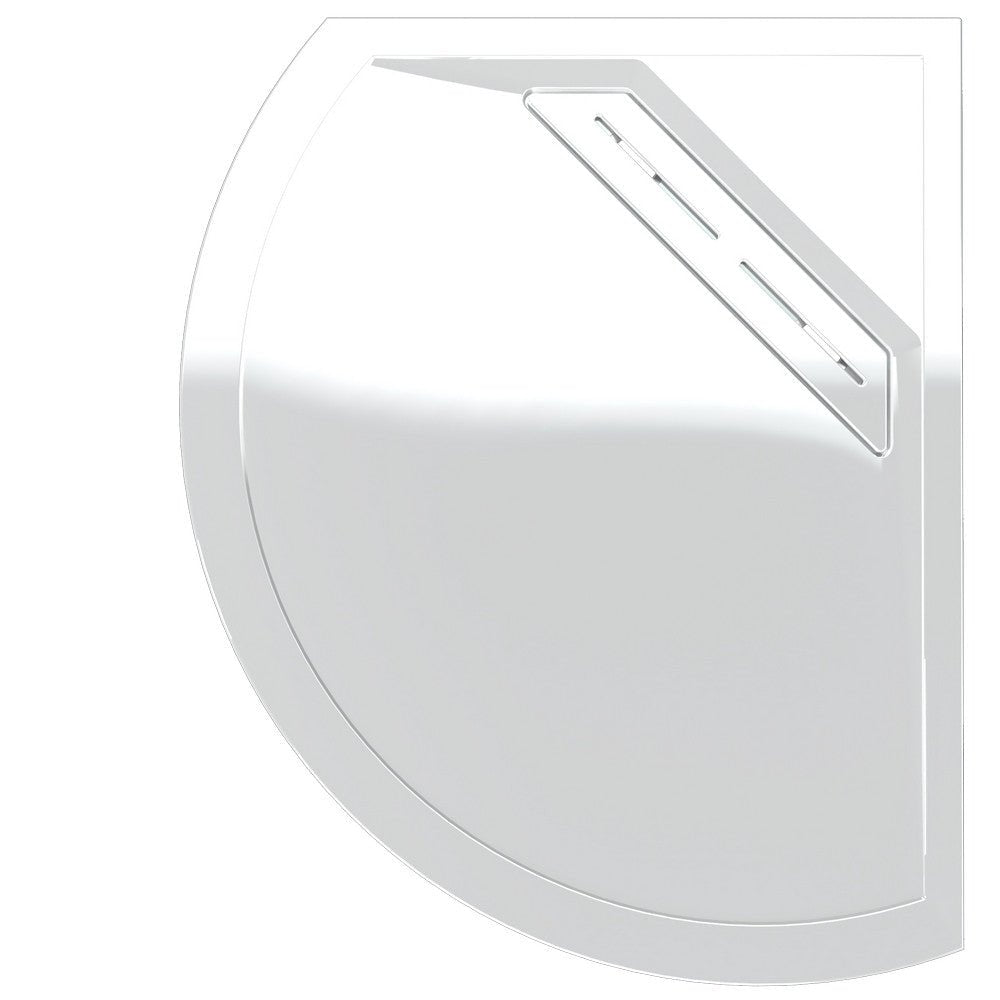 Kudos Connect 2 Right Hand Offset Curved Slip Resistant Shower Tray 1200 x 900mm - White - C2TQ12090RHSR - TAP 'N' SHOWER