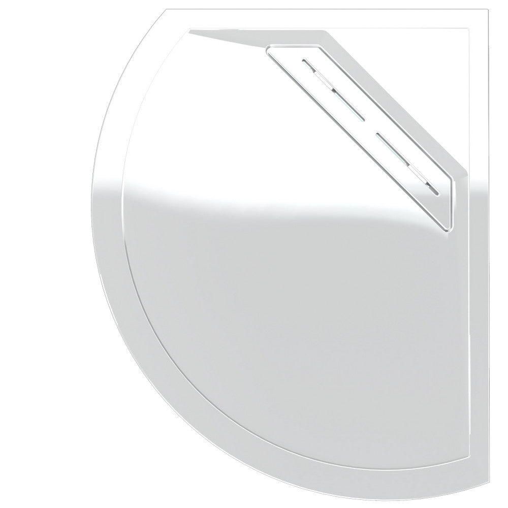 Kudos Connect 2 Right Hand Offset Curved Slip Resistant Shower Tray 1200 x 900mm - White - C2TQ12090RHSR