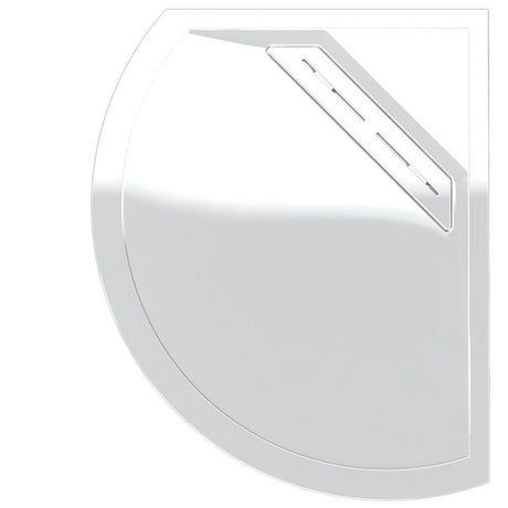 Kudos Connect 2 Right Hand Offset Curved Slip Resistant Shower Tray 1200 x 900mm - White - C2TQ12090RHSR