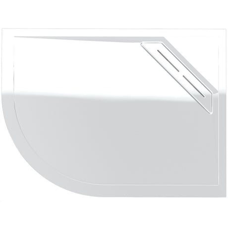 Kudos Connect 2 Right Hand Offset Quadrant Slip Resistant Shower Tray 1000 x 900mm - White - C2TQ1090RHSR