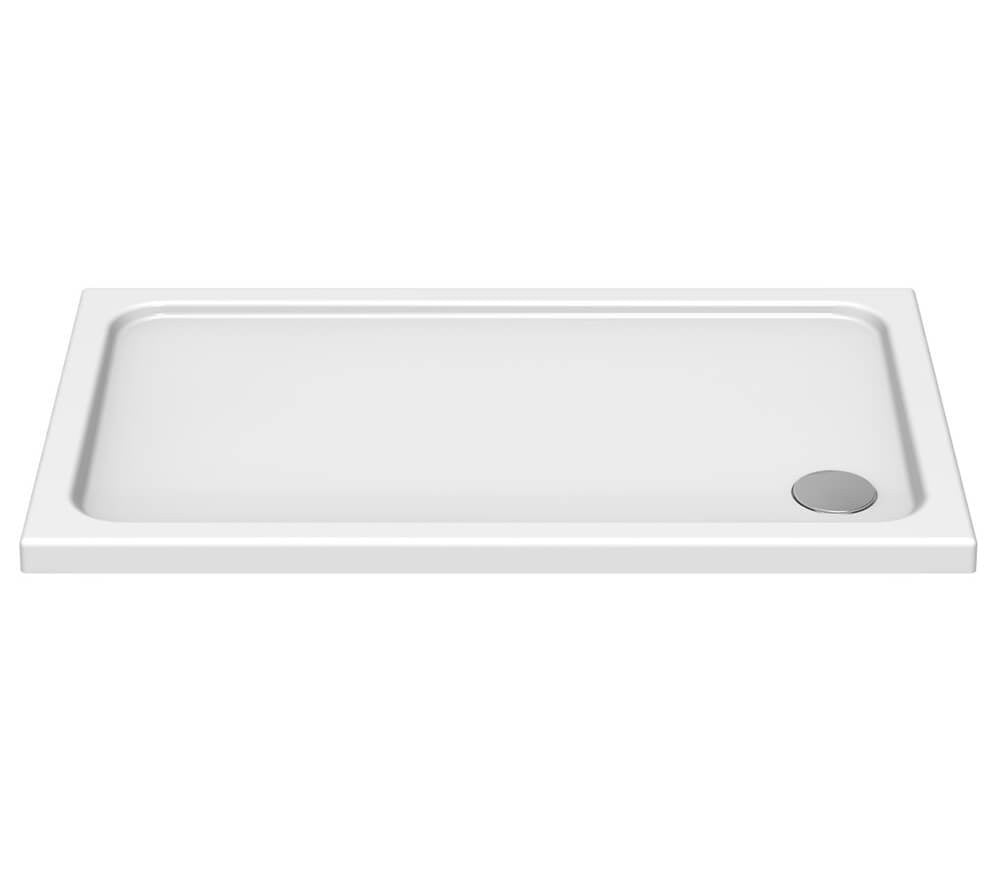 Kudos Kstone Rectangular Shower Tray 1100 x 700mm with Corner Waste - White - KS11070 - TAP 'N' SHOWER