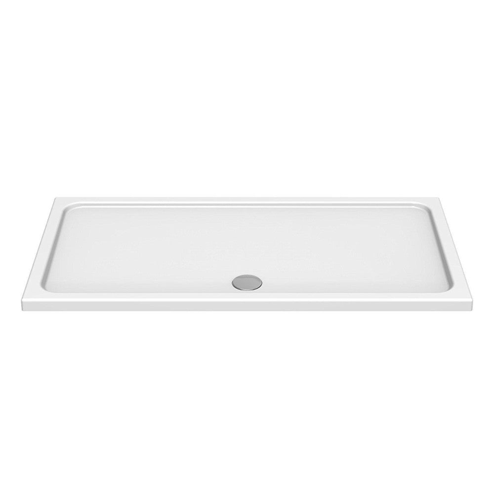 Kudos Kstone Rectangular Shower Tray 1600 x 900mm with Central Waste - White - KS16090 - TAP 'N' SHOWER