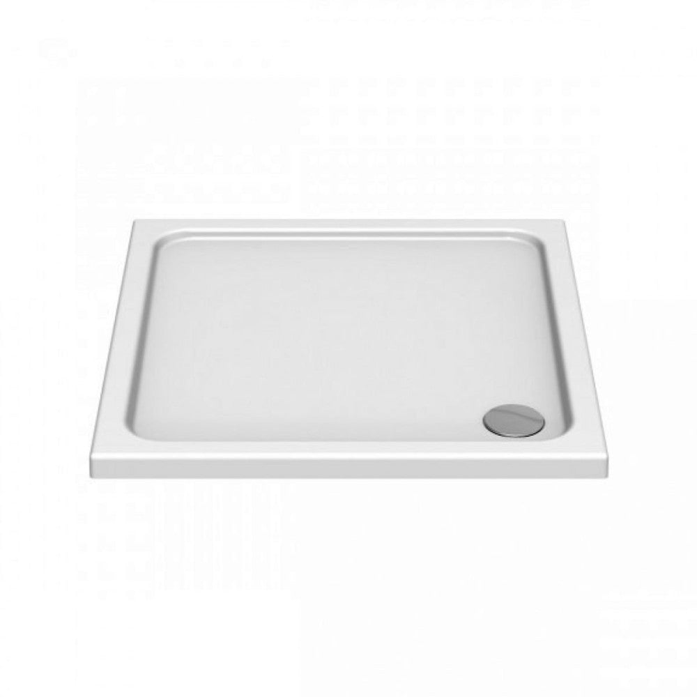 Kudos Kstone Square Shower Tray 900 x 900mm with Corner Waste - White - KS90 - TAP 'N' SHOWER