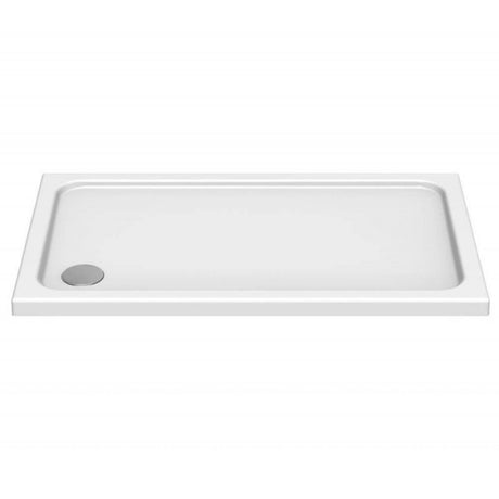 Kudos Kstone Slip Resistant Rectangular Shower Tray 1000 x 760mm with Corner Waste - White - KS10076SR