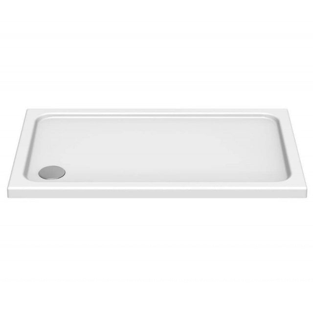 Kudos Kstone Slip Resistant Rectangular Shower Tray 1000 x 760mm with Corner Waste - White - KS10076SR