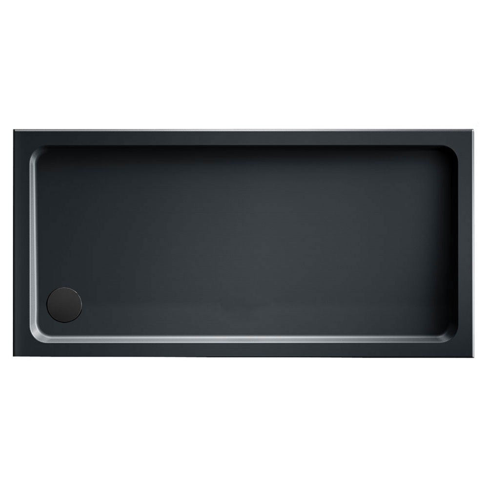 Kudos Kstone Slip Resistant Rectangle Shower Tray 1000 x 760mm - Slate Grey  - KS10076SRGR