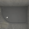 Kudos Kstone RH Slip Resistant Offset Quadrant Shower Tray 1000 x 800mm - Slate Grey - KSQ10080RHSRGR