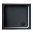 Kudos Kstone Slip Resistant Square Shower Tray 760mm - Slate Grey - KS76SRGR