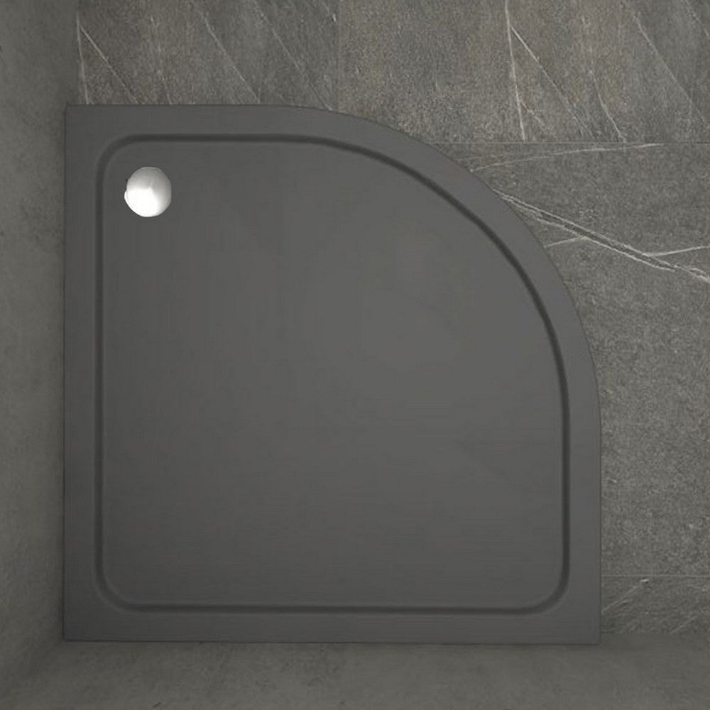 Kudos Kstone Slip Resistant Quadrant Shower Tray 1000 x 1000mm - Slate Grey - KSQ100SRGR - TAP 'N' SHOWER
