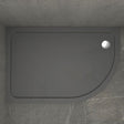 Kudos Kstone LH Slip Resistant Offset Quadrant Shower Tray 900 x 800mm - Slate Grey - KSQ9080LHSRGR