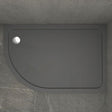 Kudos Kstone Slip Resistant Offset Quadrant RH Shower Tray 900 x 760mm - Slate Grey - KSQ9076RHSRGR