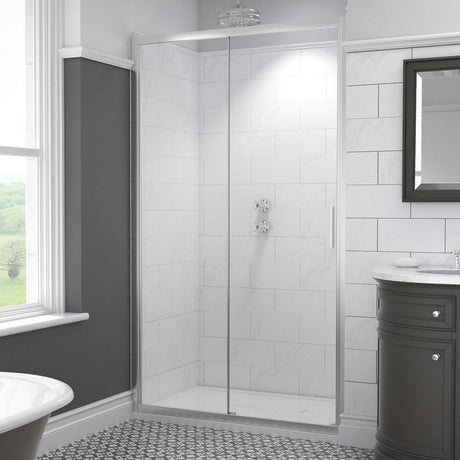 Kudos Original6 Straight Sliding Shower Door 1000mm - Chrome - 603010