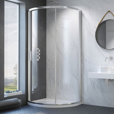 Kudos Original6 Offset Curved Sliding Shower Enclosure 810 x 1000mm - Clear - 606015