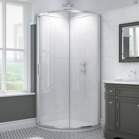 Kudos Original6 Curved Sliding Shower Enclosure 910mm - Clear - 606010