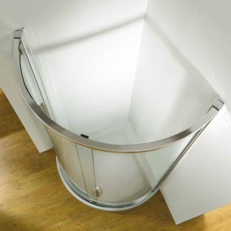 Kudos Original Curved Slider Side Access 810mm - Clear - 3SCD81S