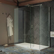 Kudos Ultimate 2 Wetroom Panel 10mm Glass 1400mm with Matt Black Profile - 10WP1400/10WPKMBK