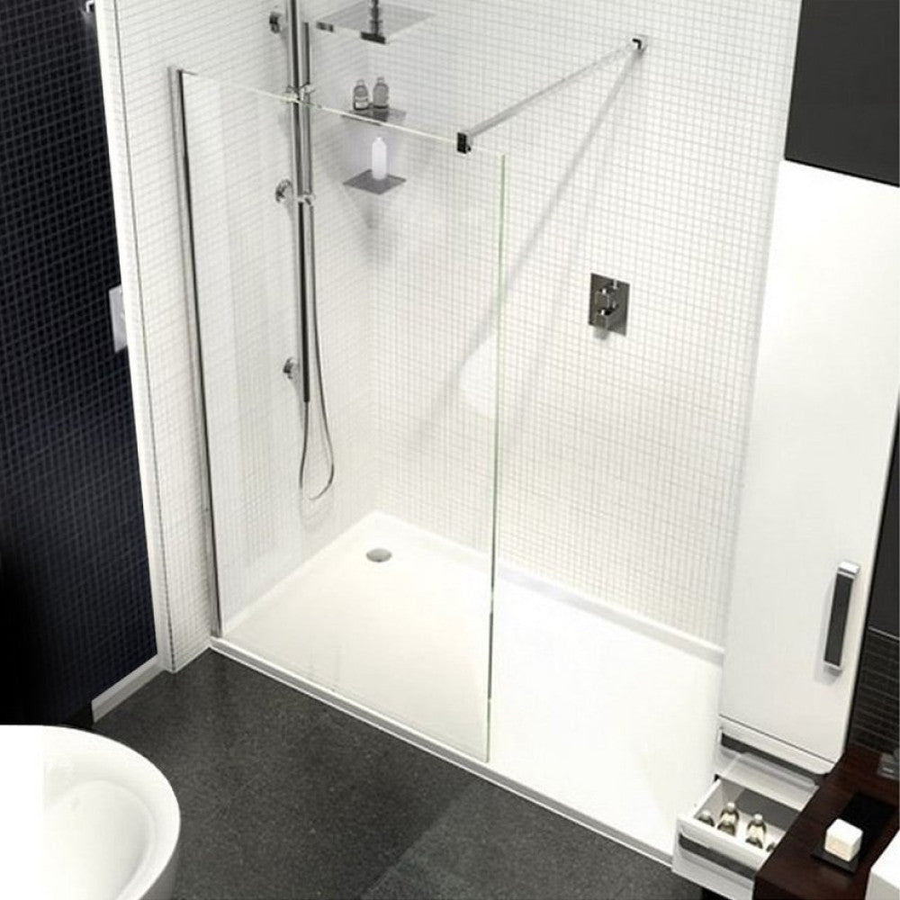 Kudos Ultimate 10mm Glass Complete Walk-in Recess Enclosure 1600mm Package  - Clear - 10WIR1670