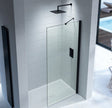 Kudos Ultimate 2 Wetroom Panel 10mm Glass 1100mm  with Matt Black Profile - 10WP1100/10WPKMBK