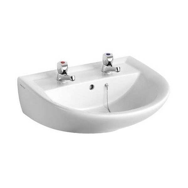Armitage Shanks 550mm Wide 2 Tap Hole Sandringham 21 Wall Hung Basin -