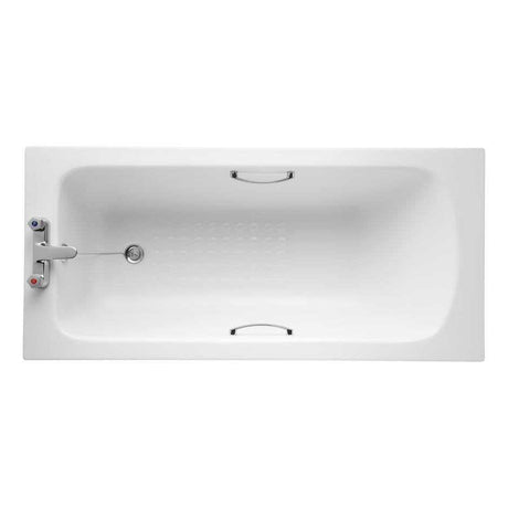 Armitage Shanks 1500mm x 700mm - 2 Tap Hole Sandringham 21 Bath with Handgrips & Tread - E028601