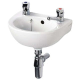 Armitage Shanks 350mm Wide 2 Tap Hole Sandringham 21 Wall Hung Handrin