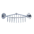 wall mounted chrome deep corner wire basket with brass construction and elegant finish