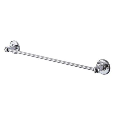 Burlington Traditional 550mm wide chrome single towel rail with polished finish and classic design