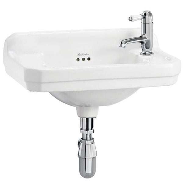 Burlington Edwardian RH Tap Hole Rectangular Cloakroom Basin 515mm Wid