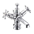 Burlington Birkenhead Regent traditional chrome dual handle mono basin mixer tap with pop-up waste