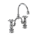 Burlington Birkenhead Regent traditional chrome arch basin mixer tap with 200mm centres and dual handles