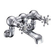 Burlington Birkenhead traditional chrome wall-mounted bath filler tap with cross handles and vintage design