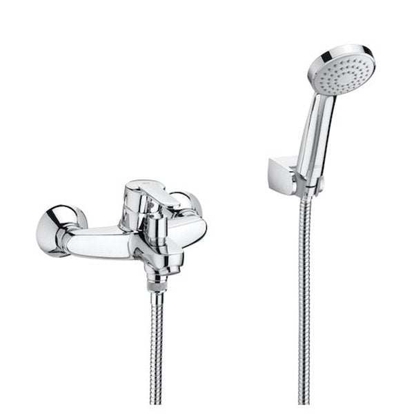 Roca Victoria Single Lever Bath Shower Mixer Tap with Kit In Chrome - 