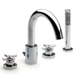 Roca Loft 4 Hole Deck Mounted Bath Shower Mixer Tap In Chrome - 5A0943
