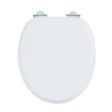 Burlington Standard Matt White Moulded Wood Toilet Seat Soft Close Hin