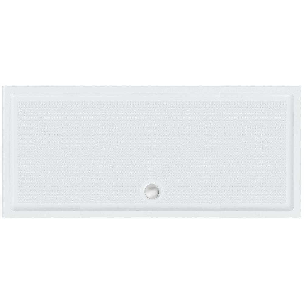 Roman Anti - Slip Rectangular Shower Tray 1500 x 800mm - Matt White - RSTG158 - TAP 'N' SHOWER