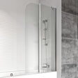 Roman Haven6  RH Inward Folding Bath Screen - Silver - H2D9CSR