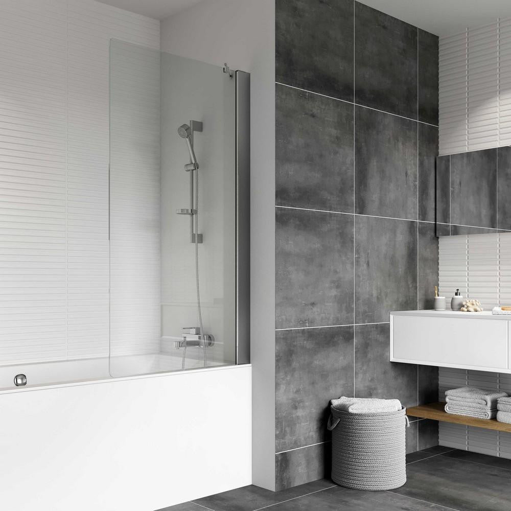 Roman Haven8 Fixed Bath Screen 1467 x 800mm - Silver - H4D11CS