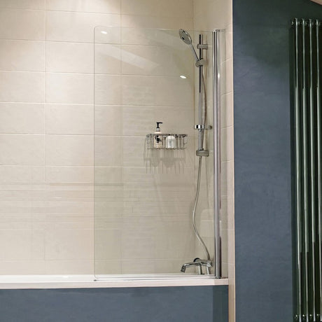 Roman Haven8 Frameless Bath Screen - Silver - H4D3CS