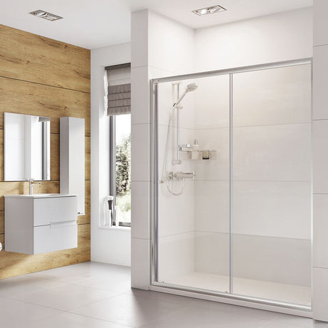 Roman Haven Sliding Shower Door 1700mm - Chrome - H3S17CS
