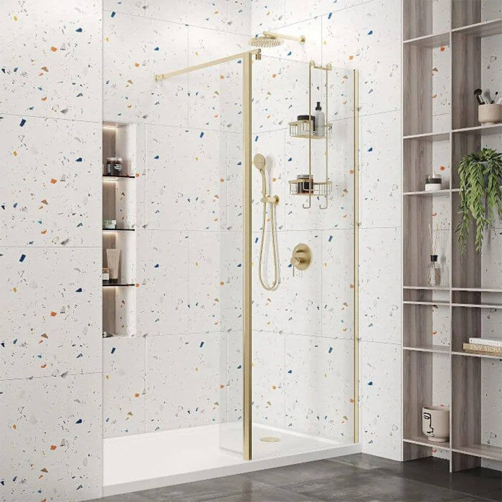 Roman Haven Select 10mm Wetroom Panel 1100mm - Brushed Brass - H10SP11CBR