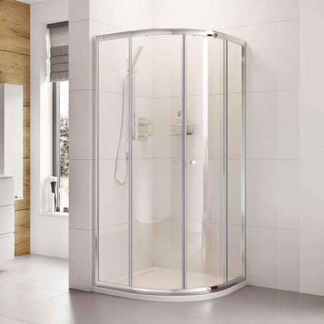 Roman Haven Quadrant Shower Enclosure 1000mm - Polished Silver - H3Q10CS