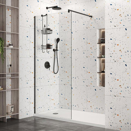 Roman Haven Select 10mm Glass Wetroom Panel 1100mm - Black - H10SP11CB