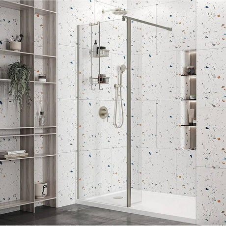 Roman Haven Select 8mm Glass Wetroom Panel 900mm - Brushed Nickel - H8SP9CN