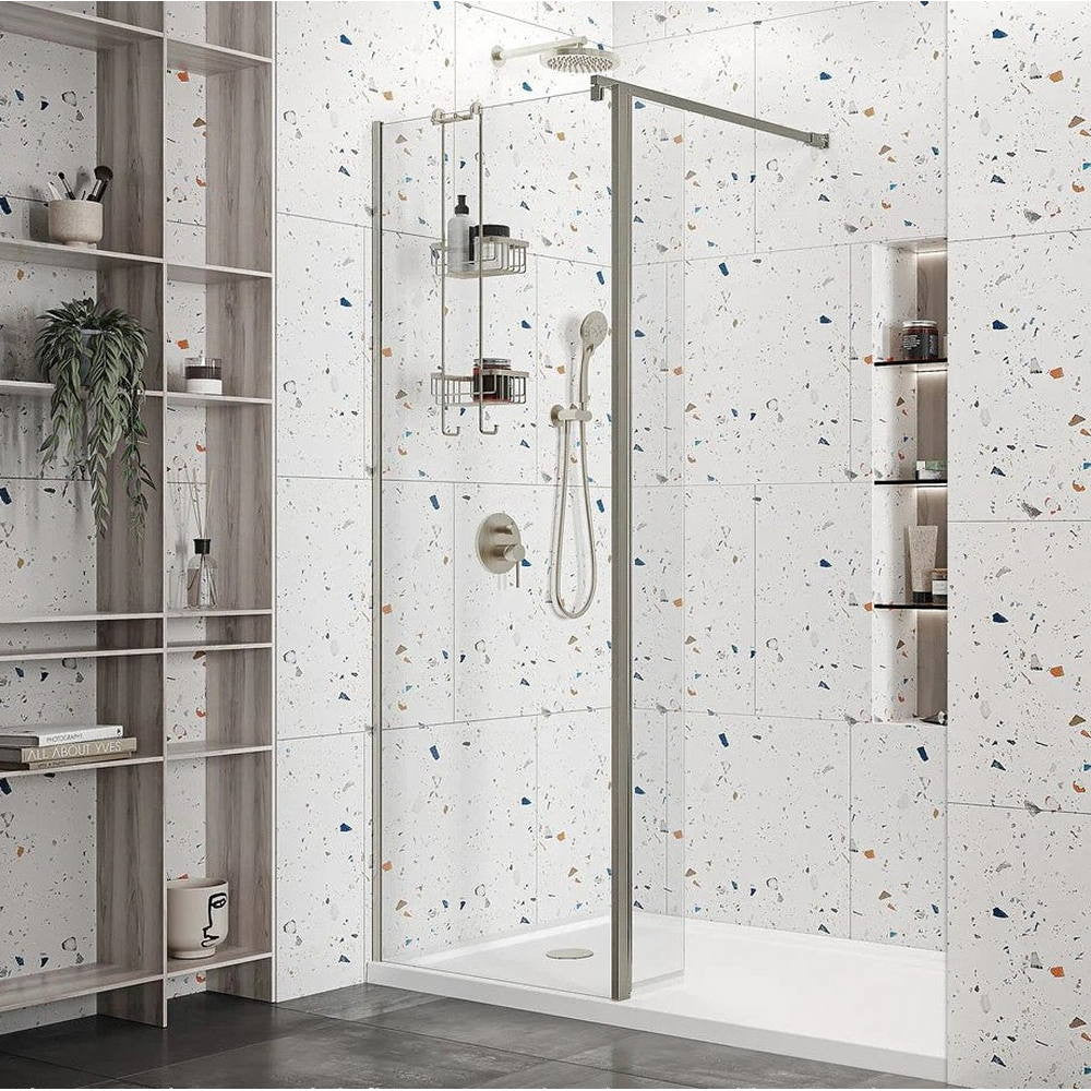 Roman Haven Select 10mm Glass Wetroom Panel 1200mm - Brushed Nickel - H10SP12CN