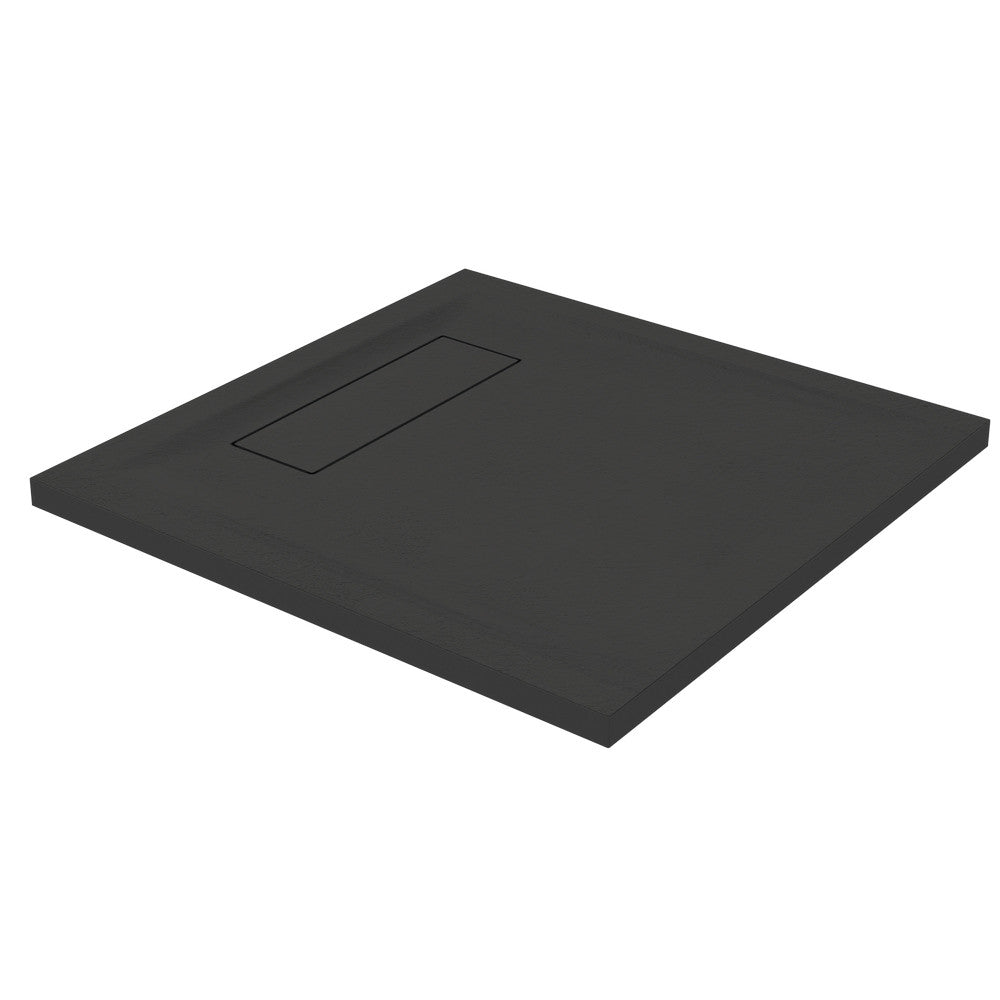 Roman Infinity Square Shower Tray 800 x 800mm - Slate Black - IGS80B
